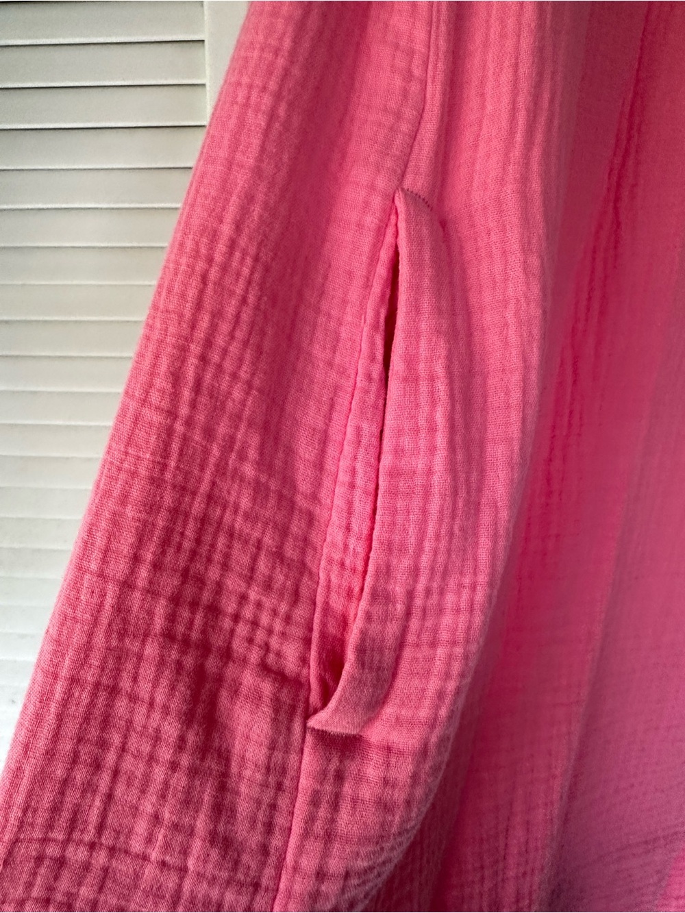 J. Crew Coral-Pink Gauze V-Neck Tunic - Picture 5 of 5